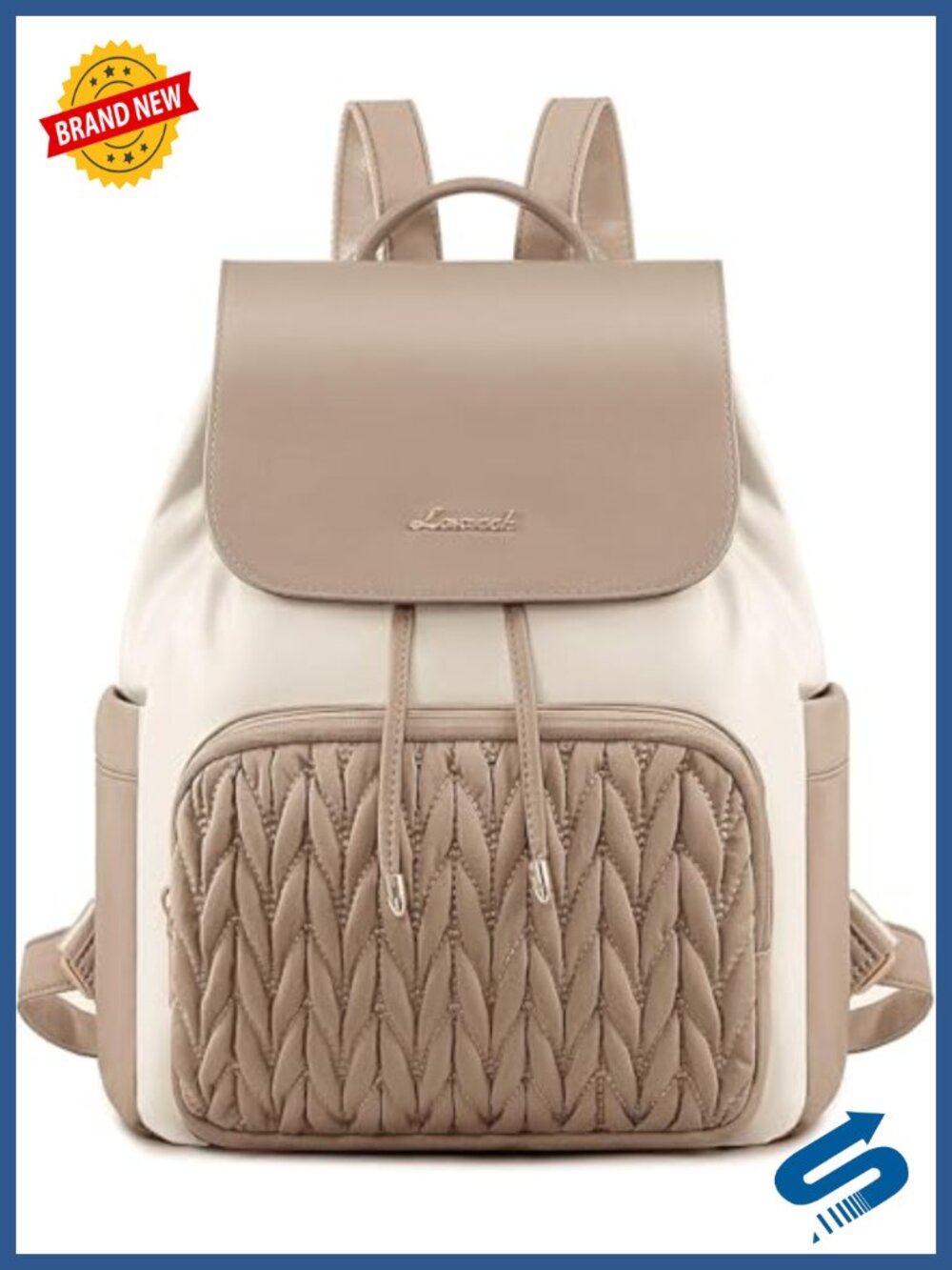 LOVEVOOK Quilted Mini Backpack Purse Lightweight Water Resistant Polyester